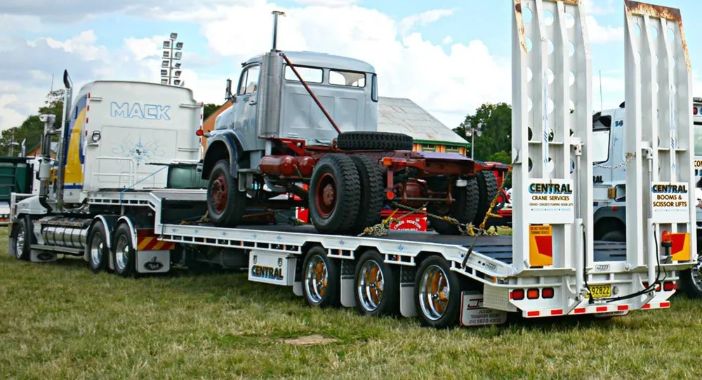 hi ab truck at construction site